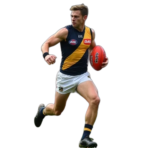 male, afl, player, runs transparent PNG cut-out
