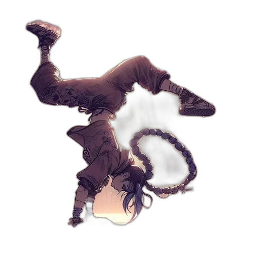 dragon, creature, hair, staff transparent PNG cut-out