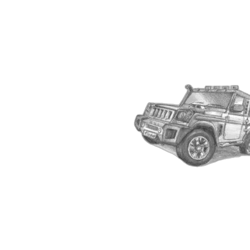 car, weapon, concept art, pencil sketch transparent PNG cut-out