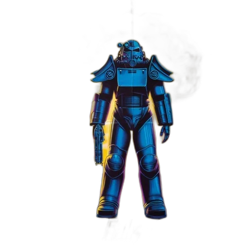 robot, jacket, staff, concept art transparent PNG cut-out