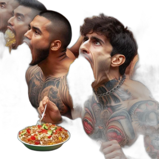 food, photorealistic, concept art, comic book art transparent PNG cut-out