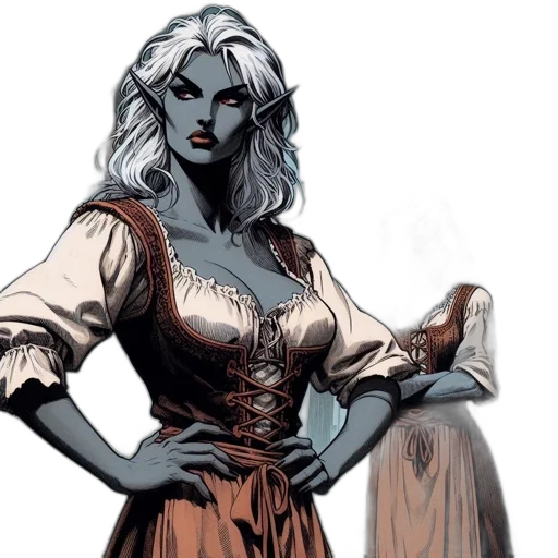 comic book art, concept art, fantasy art, watercolor transparent PNG cut-out