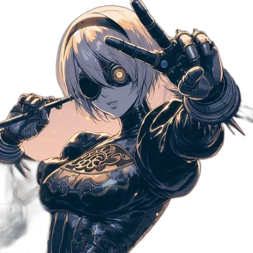 weapon, mask, robot, staff transparent PNG cut-out