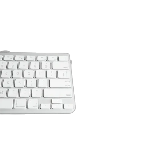 weapon, 3d render, white, keyboard transparent PNG cut-out