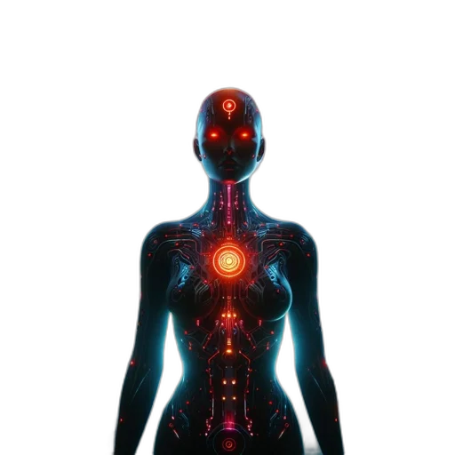 robot, jewelry, dress, creature transparent PNG cut-out