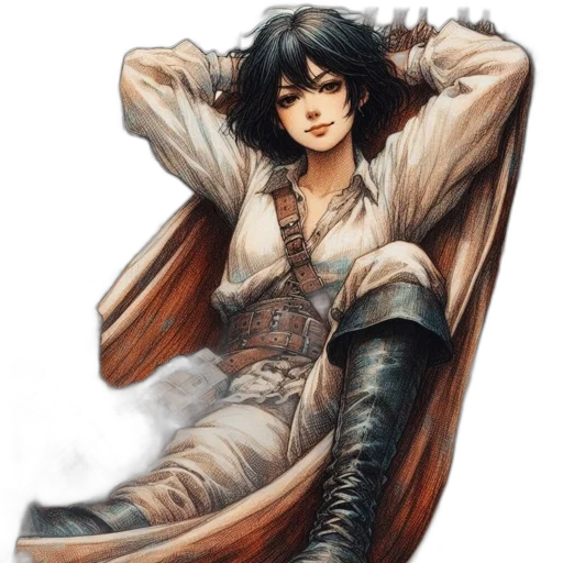 sword, jacket, dragon, fantasy art transparent PNG cut-out