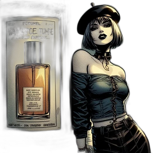 bottle, comic book art, concept art, retro transparent PNG cut-out