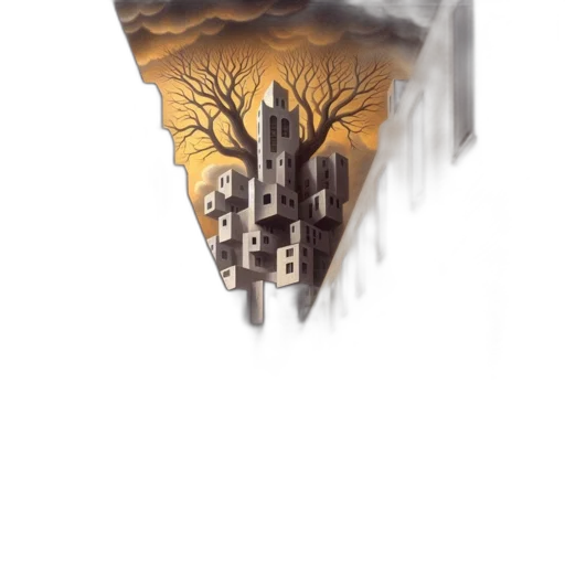 crown, tree, building, mask transparent PNG cut-out