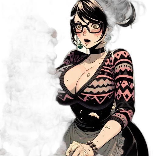 dress, staff, fantasy art, comic book art transparent PNG cut-out