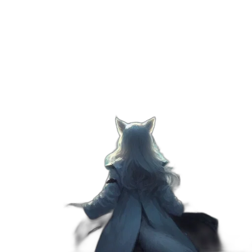 dress, mask, creature, staff transparent PNG cut-out