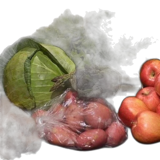 food, photorealistic, 3d render, fog transparent PNG cut-out
