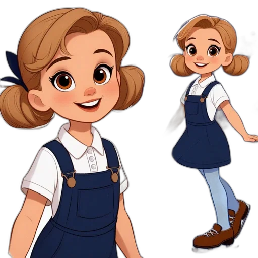dress, cartoon, concept art, 3d render transparent PNG cut-out