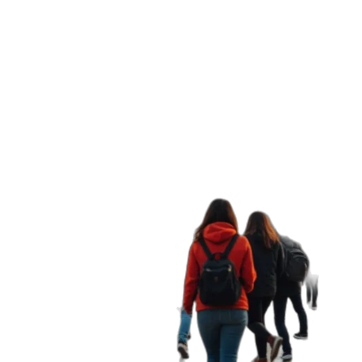 jacket, umbrella, staff, hair transparent PNG cut-out