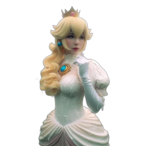 crown, dress, 3d render, concept art transparent PNG cut-out