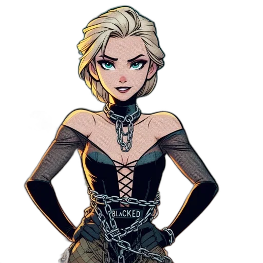 dress, staff, comic book art, concept art transparent PNG cut-out