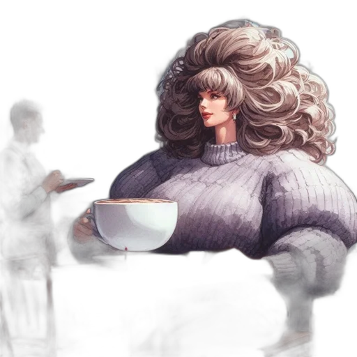 hair, creature, robot, dress transparent PNG cut-out