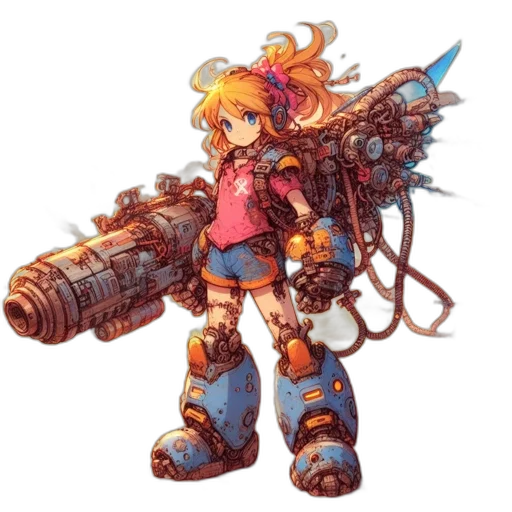 weapon, robot, sword, staff transparent PNG cut-out