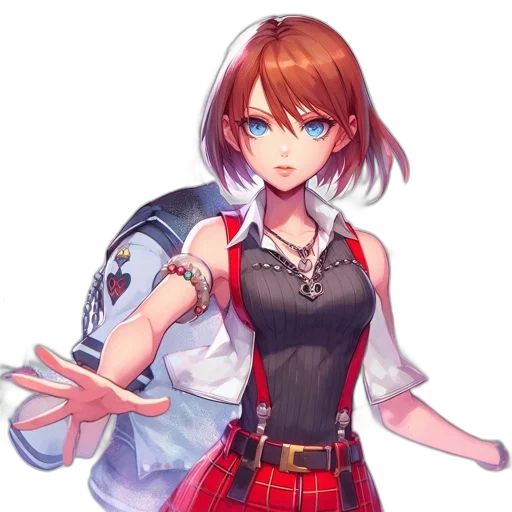 dress, jacket, staff, weapon transparent PNG cut-out