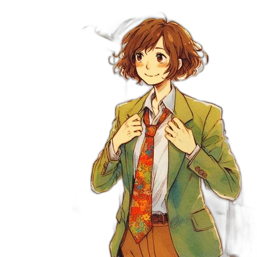 jacket, staff, watercolor, concept art transparent PNG cut-out