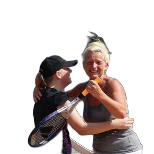staff, two, women, embrace transparent PNG cut-out