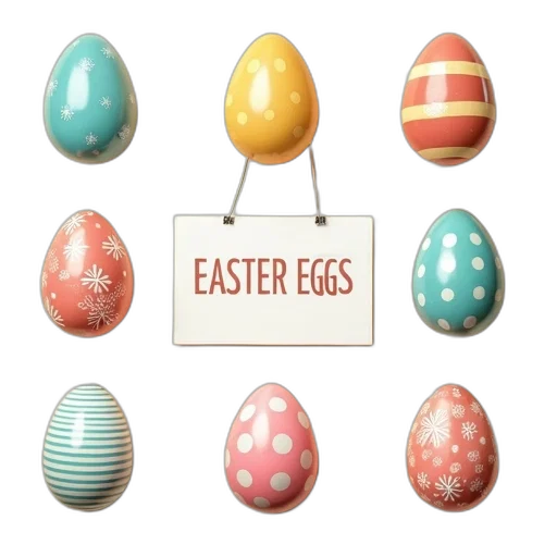 collection, colorful, easter, egg transparent PNG cut-out