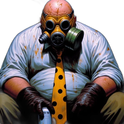 mask, comic book art, concept art, cyberpunk transparent PNG cut-out