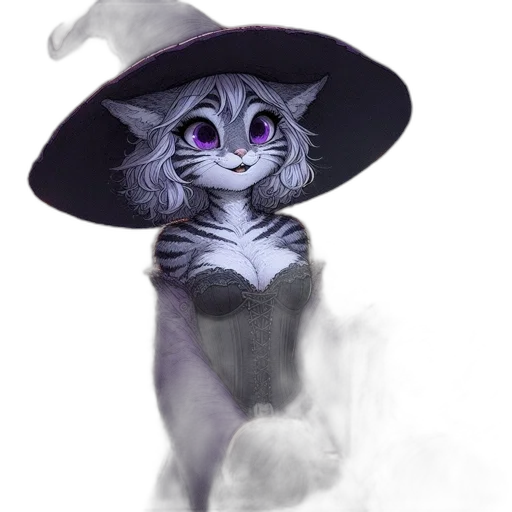 hat, staff, creature, fantasy art transparent PNG cut-out