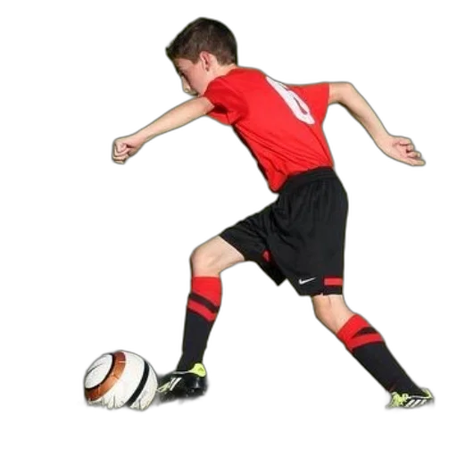 young, soccer, player, red transparent PNG cut-out