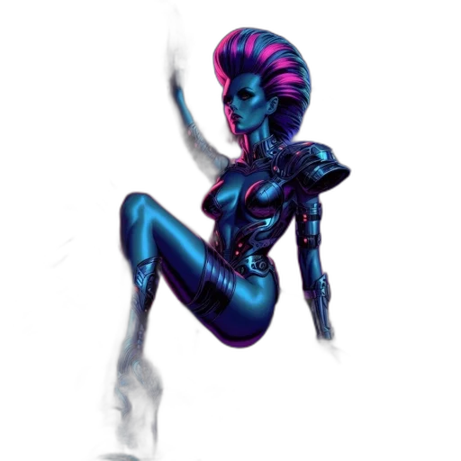 robot, concept art, comic book art, cyberpunk transparent PNG cut-out