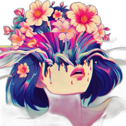 flower, crown, mask, face transparent PNG cut-out
