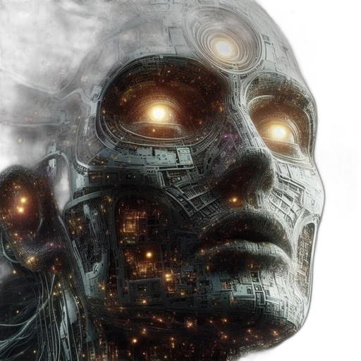 robot, face, cyberpunk, concept art transparent PNG cut-out