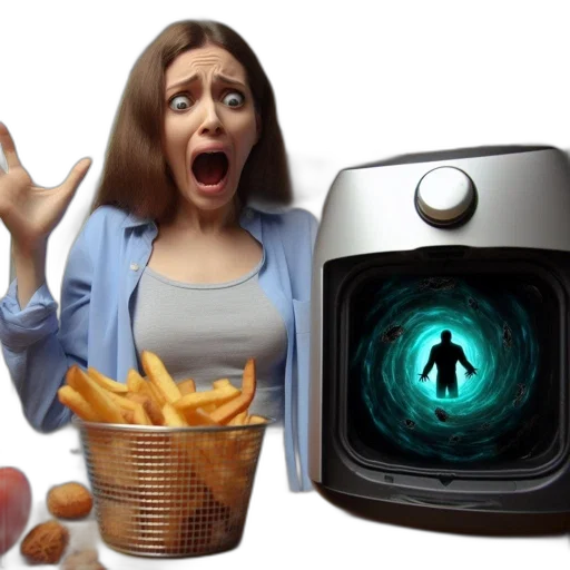 robot, food, 3d render, concept art transparent PNG cut-out