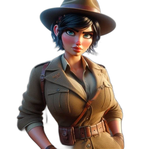 hat, staff, jacket, weapon transparent PNG cut-out