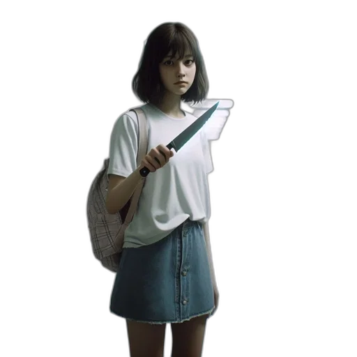 dress, jacket, umbrella, face transparent PNG cut-out