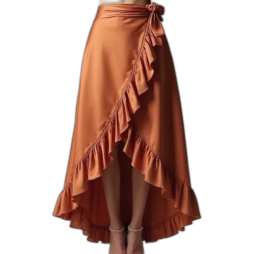 dress, umbrella, earth tones, golden transparent PNG cut-out