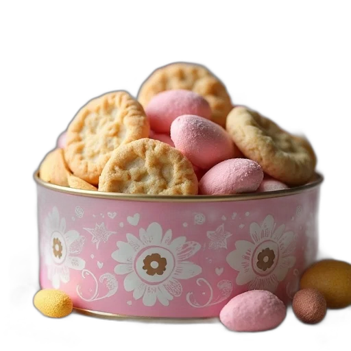 food, crown, 3d render, photorealistic transparent PNG cut-out
