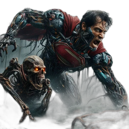 robot, concept art, comic book art, fantasy art transparent PNG cut-out