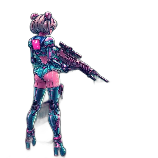 weapon, robot, cyberpunk, concept art transparent PNG cut-out