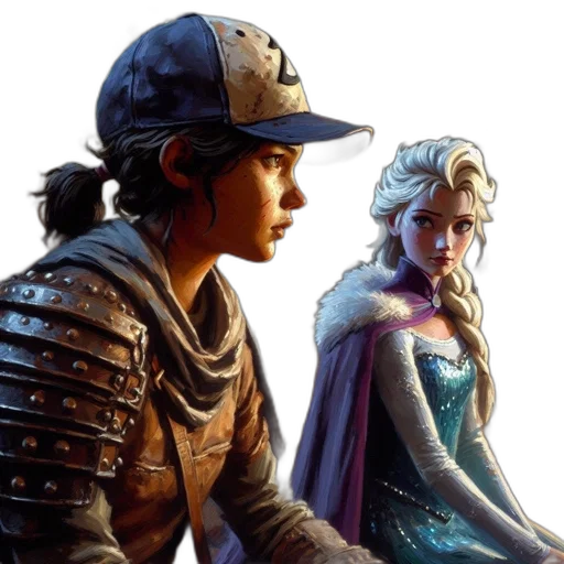 concept art, fantasy art, comic book art, photorealistic transparent PNG cut-out