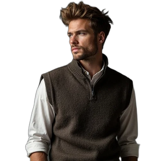 jacket, photorealistic, earth tones, dark transparent PNG cut-out