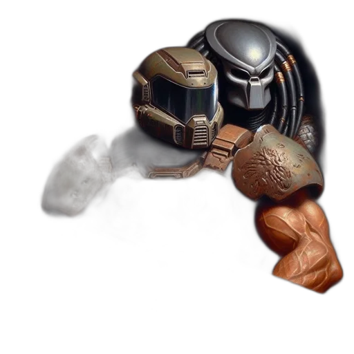 robot, weapon, mask, concept art transparent PNG cut-out