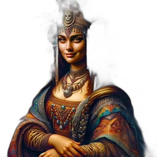 crown, jewelry, staff, face transparent PNG cut-out