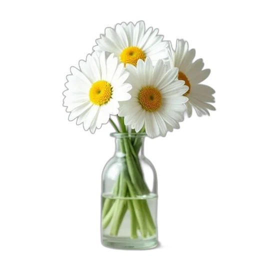 flower, bottle, photorealistic, 3d render transparent PNG cut-out