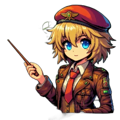 staff, hat, weapon, jacket transparent PNG cut-out