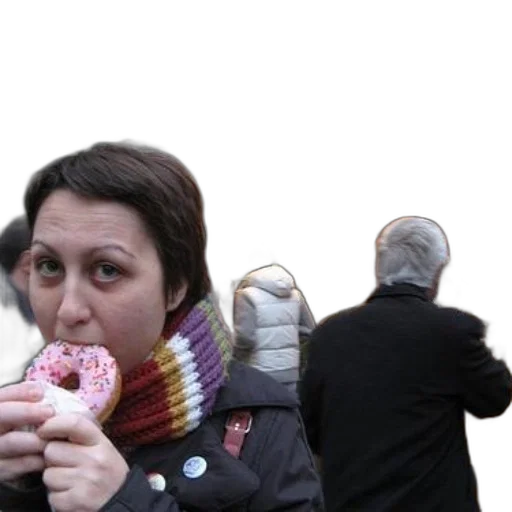 jacket, mask, face, staff transparent PNG cut-out
