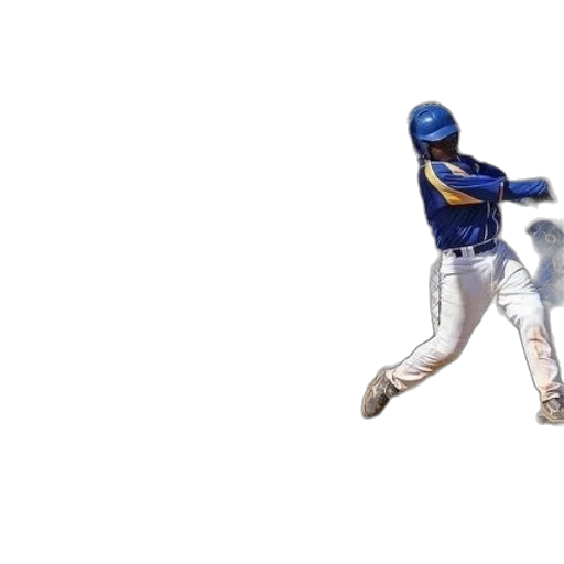 3d render, baseball, player, blue transparent PNG cut-out
