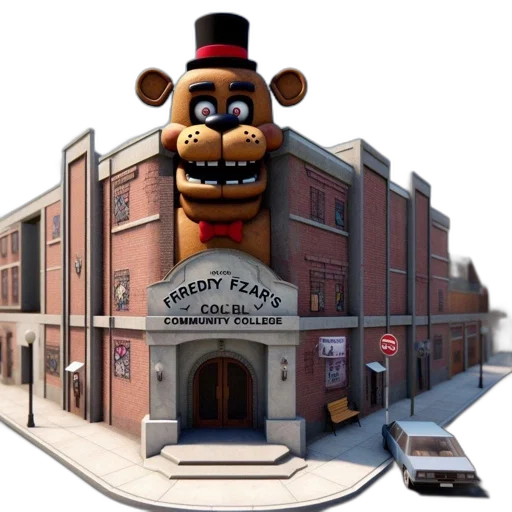 building, hat, 3d render, concept art transparent PNG cut-out