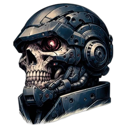 robot, face, mask, weapon transparent PNG cut-out