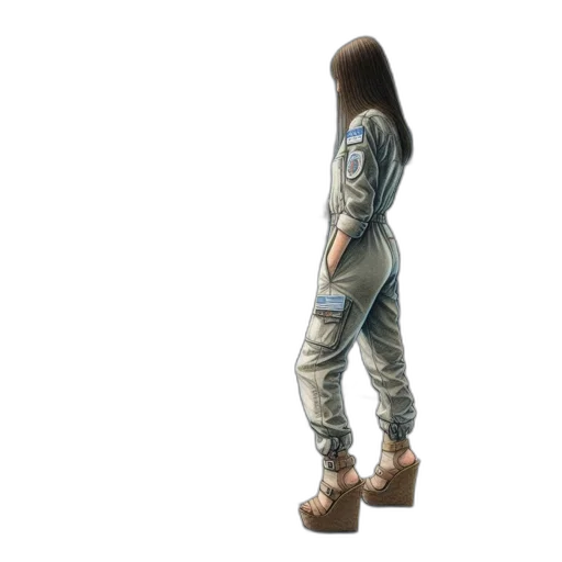 jacket, dress, robot, hair transparent PNG cut-out