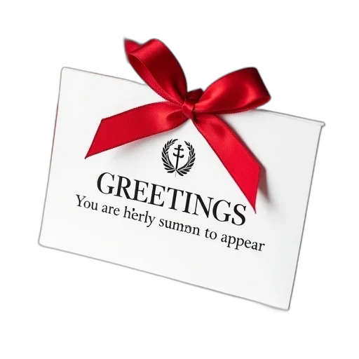 white, card, red, ribbon transparent PNG cut-out